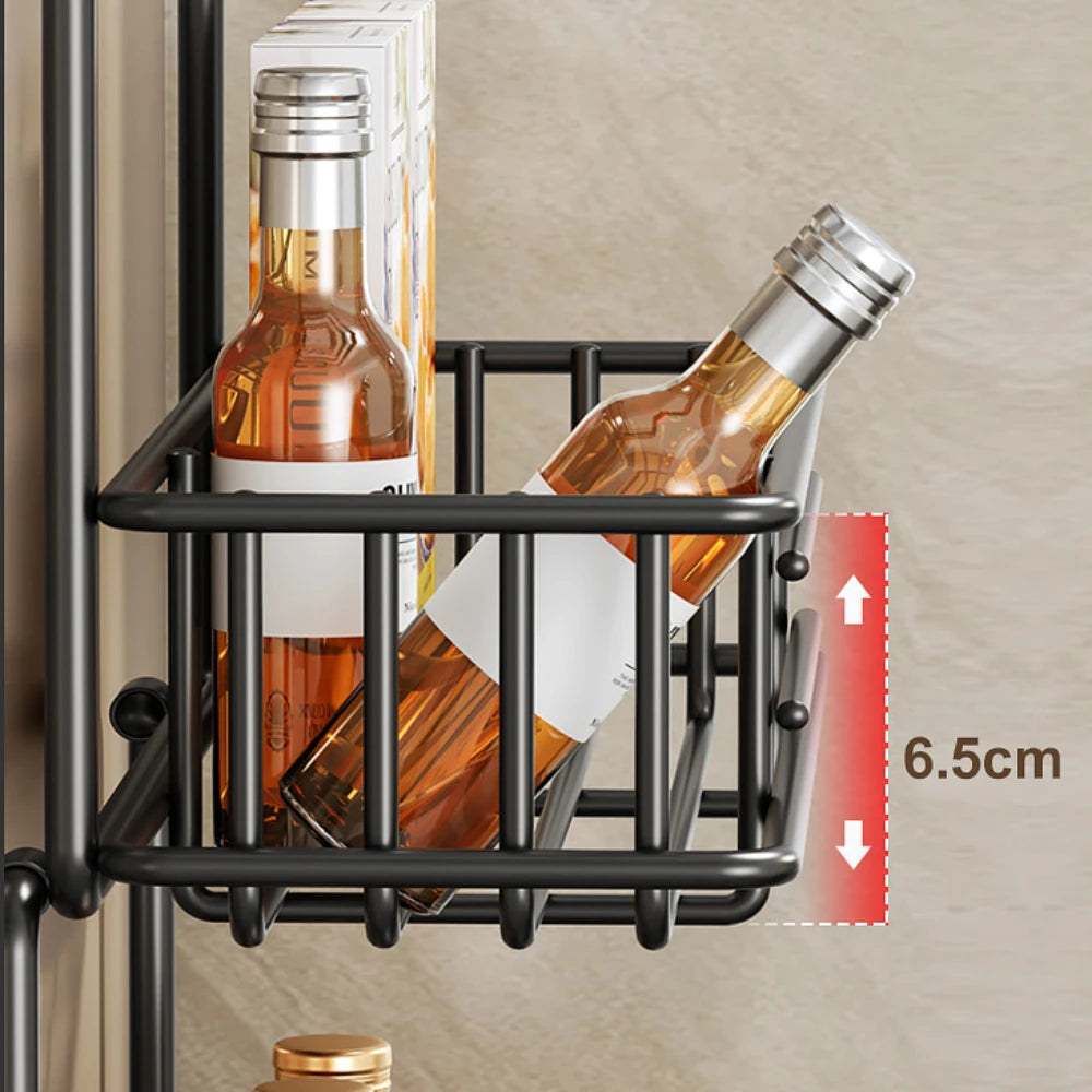 Kitchen Refrigerator Side Shelf Spice Storage Rack Space Saving Kitchen Fridge Shelf Rack Refrigerator Kitchen Organizer Shelf