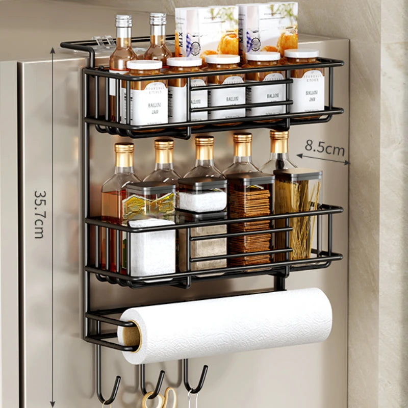 Kitchen Refrigerator Side Shelf Spice Storage Rack Space Saving Kitchen Fridge Shelf Rack Refrigerator Kitchen Organizer Shelf