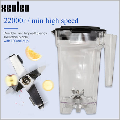 Food Blender Commercial Blender 1500W Sound Insulation Food Processor Smoothie Maker Mute Juicing Machine Food Mixer