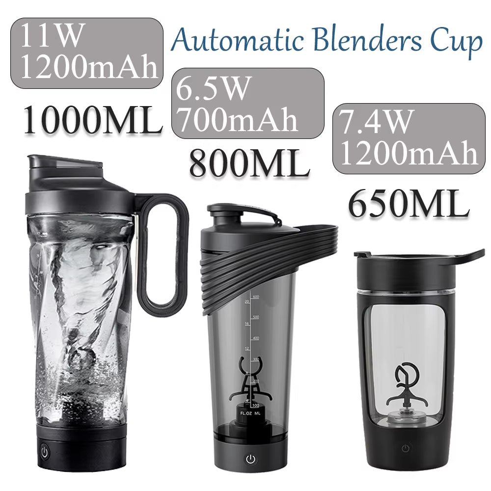 1000Ml Travel Electric Protein Powder Mixing Cup Automatic Shaker Sport Water Bottle Drinking Mixer Shake Cups with Scale