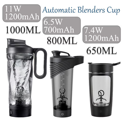 1000Ml Travel Electric Protein Powder Mixing Cup Automatic Shaker Sport Water Bottle Drinking Mixer Shake Cups with Scale